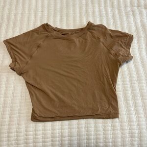 Brown Short Sleeve Top